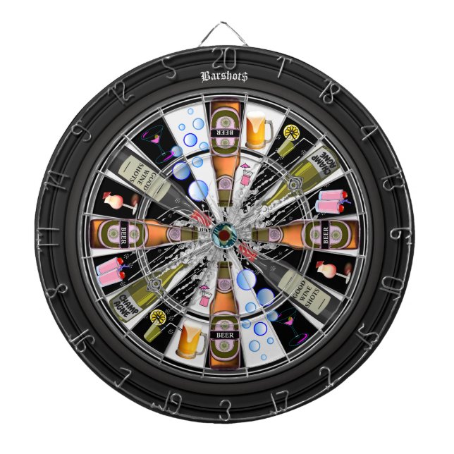 Personalized Bar Shots Multi-Drink Target 3.0 Dart Board (Front)