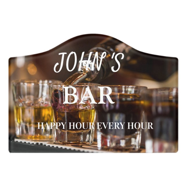 Personalized Bar Sign (Small Crest Front)