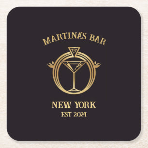Personalized Bar Sign Bar Coaster with Custom Name