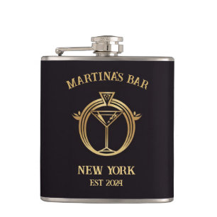 Personalized Bar Sign with Custom Name Flask