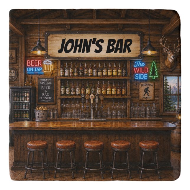 Personalized Bar Trivet (Front)