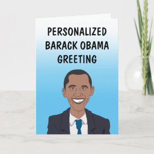 Personalized Barack Obama Greeting Card