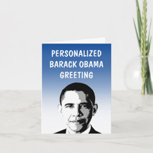 Personalized Barack Obama Greeting Card