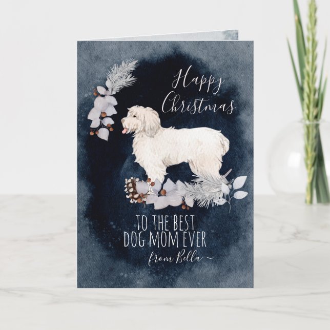 Personalized Barbado da Terceira Christmas Holiday Card (Front)