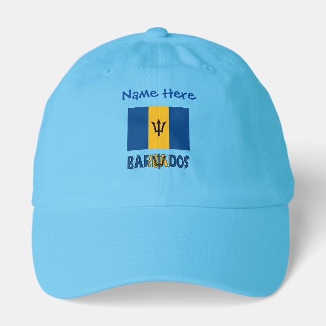 Personalized Barbados Flag Hat (Front)