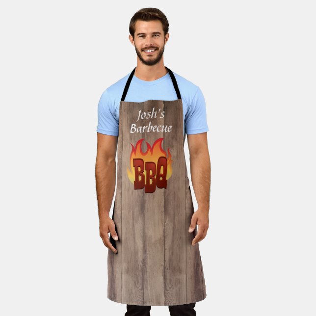 Personalized Barbecue Apron (Worn)