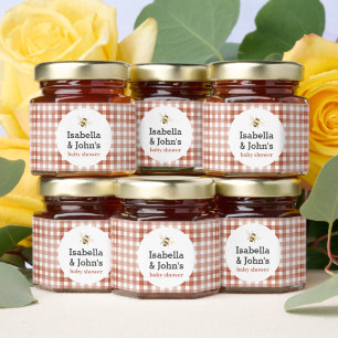 Personalized Barbecue Baby Shower Honey Jar Favors