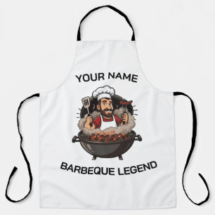 Personalized Barbecue Legend BBQ Chef with Name Apron
