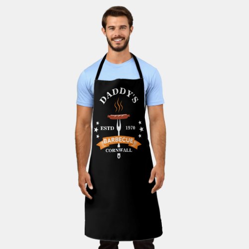 Personalized Barbecue Name  Place Grill BBQ Apron