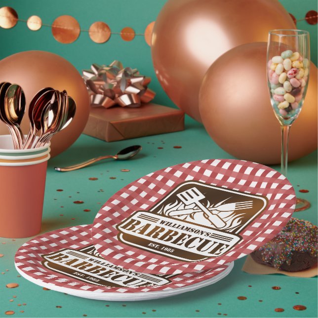 Personalized Barbecue Paper Plates (Multi)