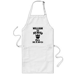 Personalized Barbeque (BBQ) King Long Apron