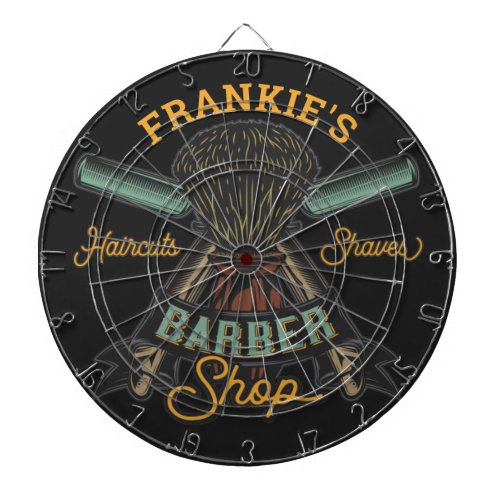 Personalized Barber Shop Retro Haircuts Shaves  Dart Board