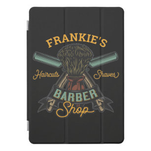 Personalized Barber Shop Retro Haircuts Shaves iPad Pro Cover
