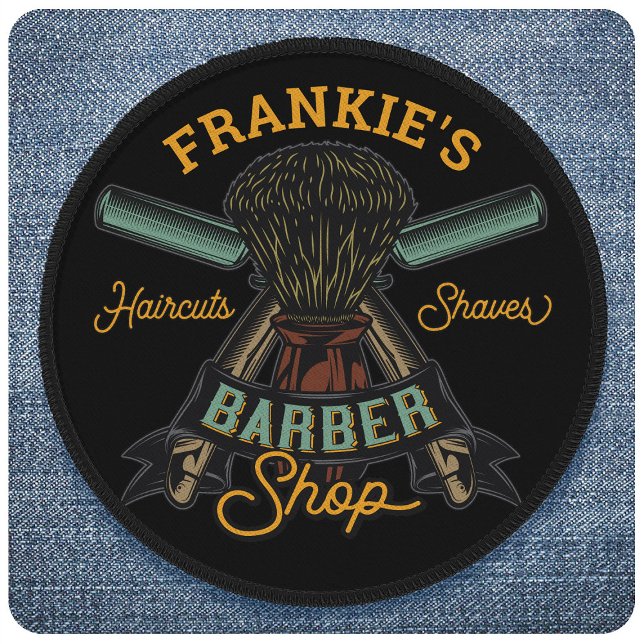 Personalized Barber Shop Retro Haircuts Shaves  Patch (Creator Uploaded)