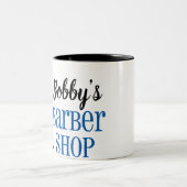 Personalized Barber Shop Two-Tone Coffee Mug (Center)