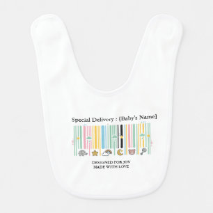 Personalized Barcode Baby Milestone Bib