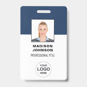 Personalized Barcode ID Cards with Logo and Photo Badge