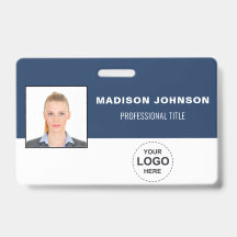 Personalized Barcode ID Cards with Logo and Photo