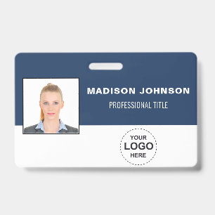Personalized Barcode ID Cards with Logo and Photo Badge