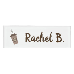 Personalized Barista Cafe Coffee Shop Name Tag