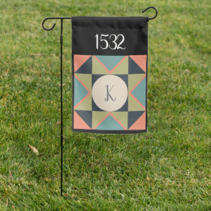 Personalized Barn Quilt Garden Flag House Number