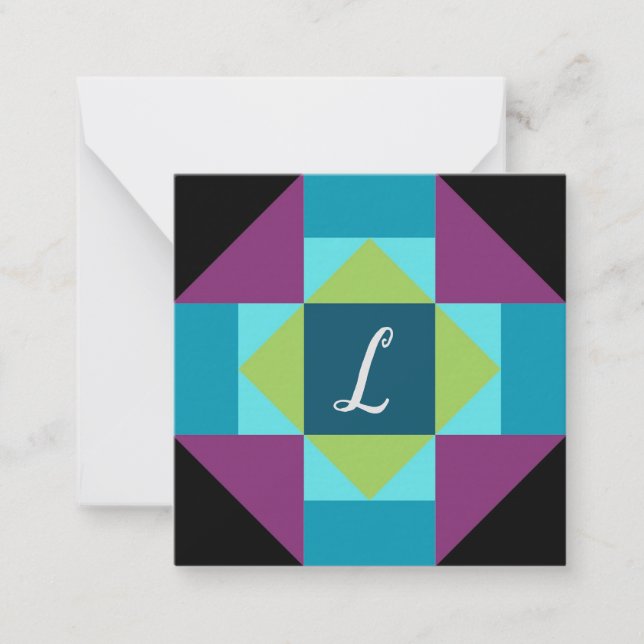 Personalized Barn Quilt  Note Card (Front)