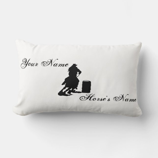 Personalized Barrel Racing Pillow (Front)