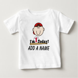 Personalized Baseball 1st Birthday T-shirt