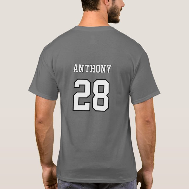 Personalized Baseball All Day Everyday T-Shirt (Back)