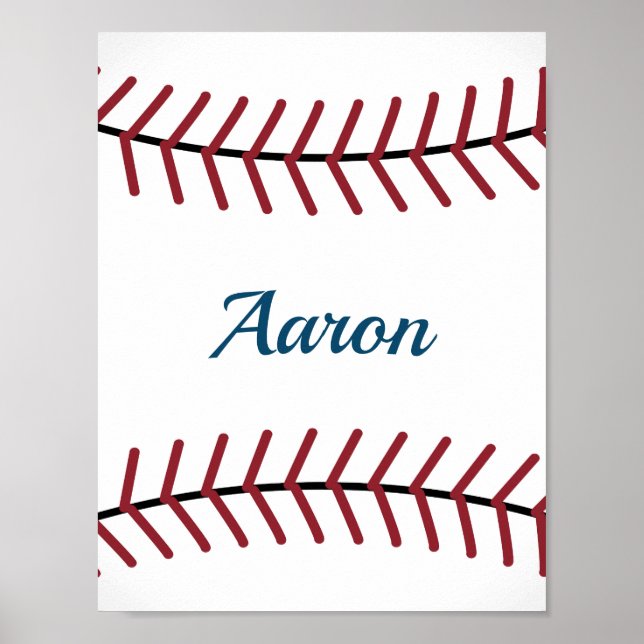 Personalized Baseball Art Craft Paper Print  (Front)