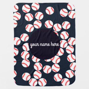 Personalized Baseball Baby Blanket