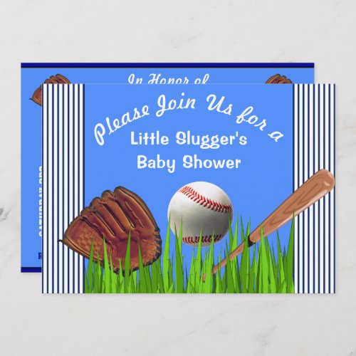 Personalized Baseball Baby Shower Invitations