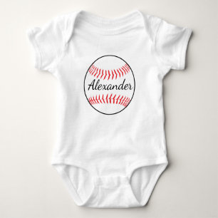 Personalized Baseball Ball Baby Bodysuit