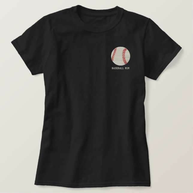 Personalized Baseball Ball embroidered Shirt (Design Front)