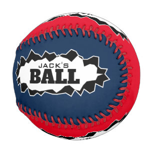 Personalized baseball ball gift with ripped holes