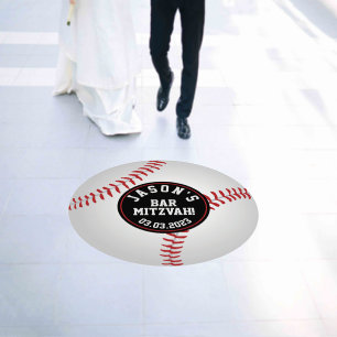 Personalized Baseball Bar Mitzvah Floor Decals