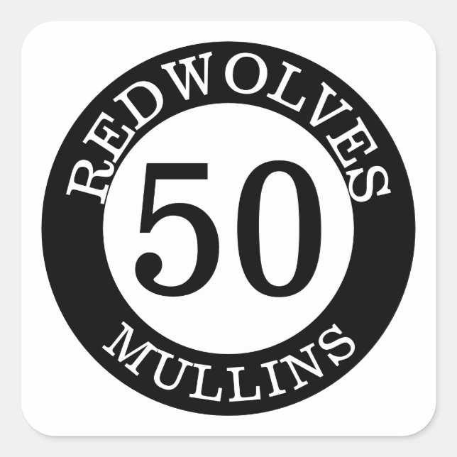 Personalized Baseball Bat Knob Decals Square Sticker (Front)