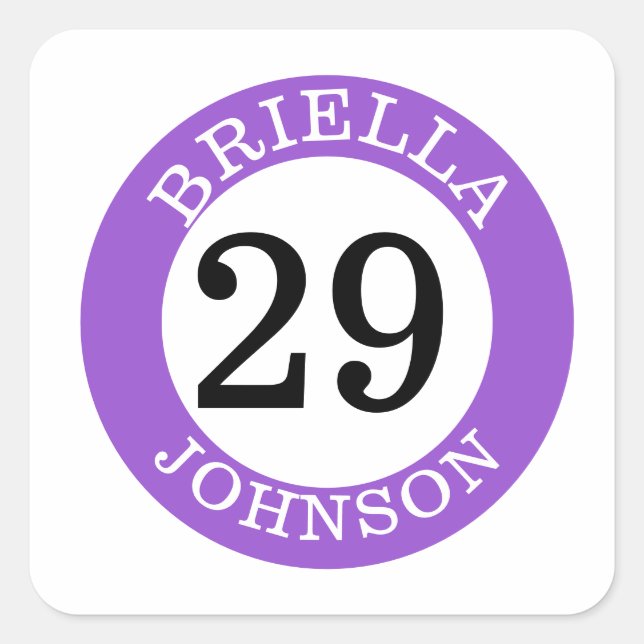 Personalized Baseball Bat Knob Decals Square Sticker (Front)