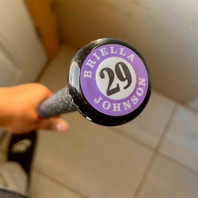 Personalized Baseball Bat Knob Decals Square Sticker (Creator Uploaded)