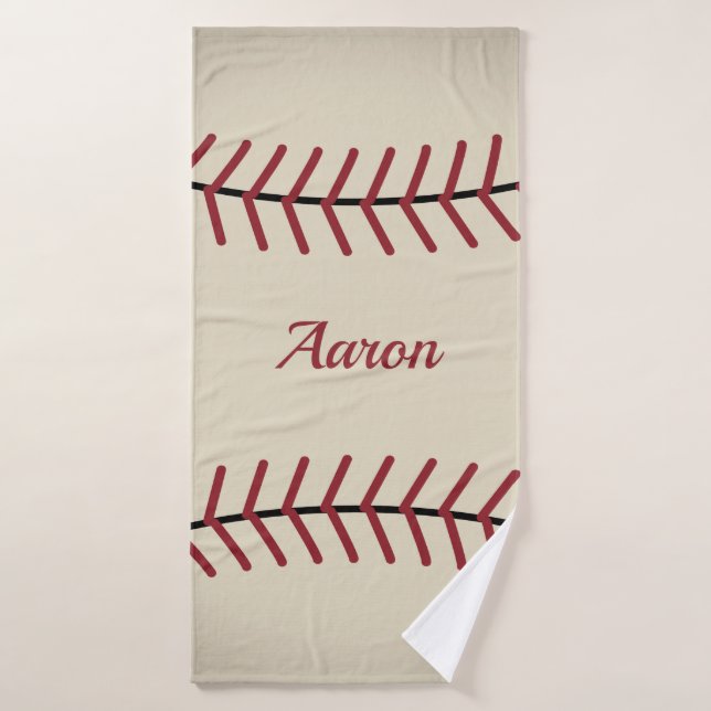 Personalized Baseball Bath Towel (Bath Towel)