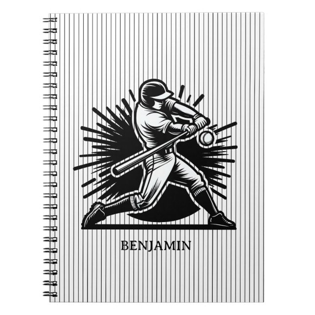 Personalized Baseball Batter Notebook (Front)