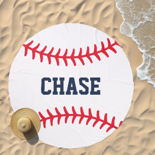 Personalized Baseball Beach Towel