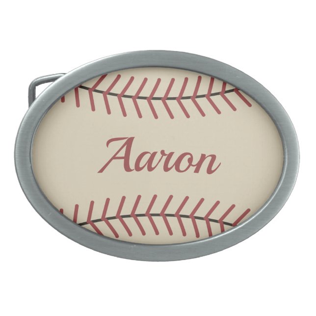 Personalized Baseball Belt Buckle Gift  (Front)
