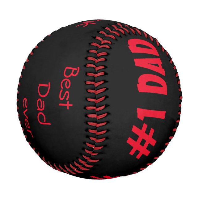 Personalized Baseball/Best Dad ever Baseball (Angled)