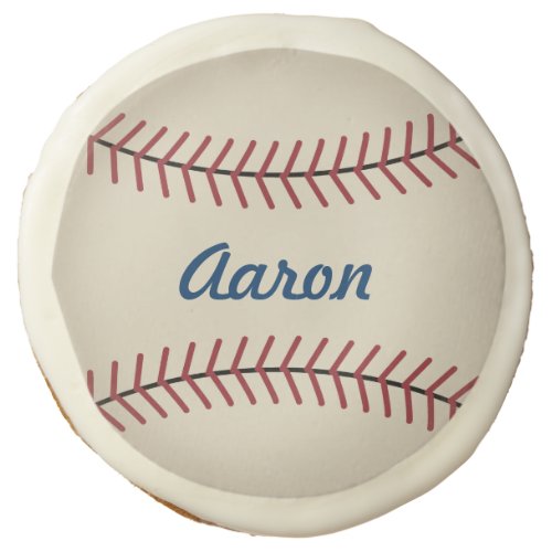 Personalized Baseball Birthday Party Cookies
