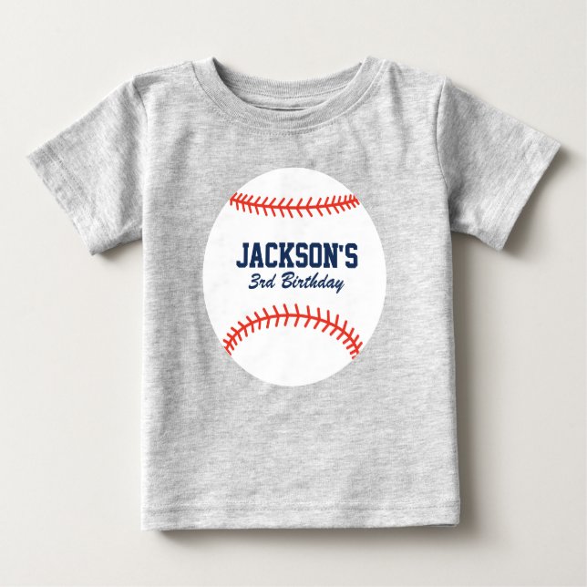 Personalized Baseball Birthday Shirt (Front)