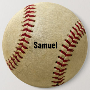 Personalized baseball button