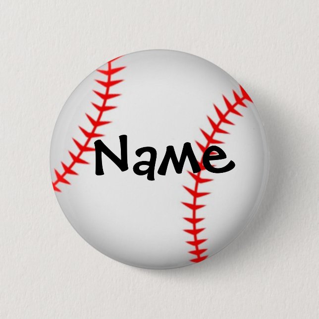 Personalized Baseball Button (Front)