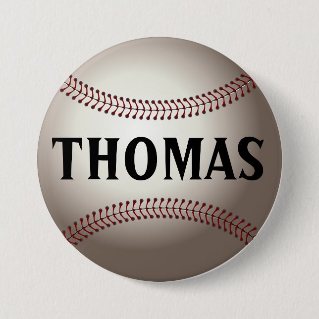 Personalized Baseball Button (Front)