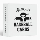 Red, White and Black Personalized Baseball Binder